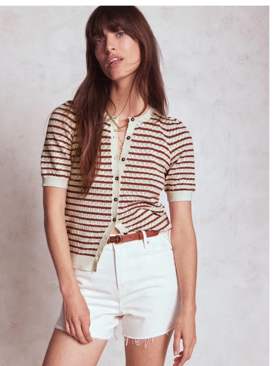 Boden Sweaters - Boden pointelle short sleeve sweater